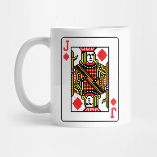 Jack of Diamonds Pixel Art Mug